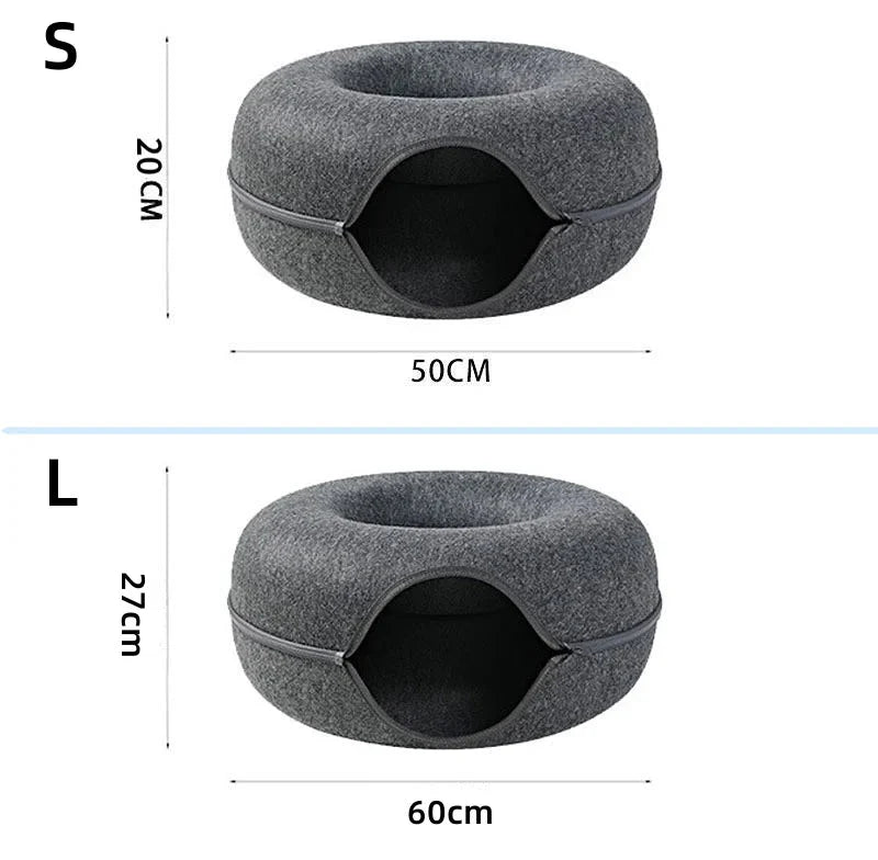 Donut Cat Bed and Tunnel
