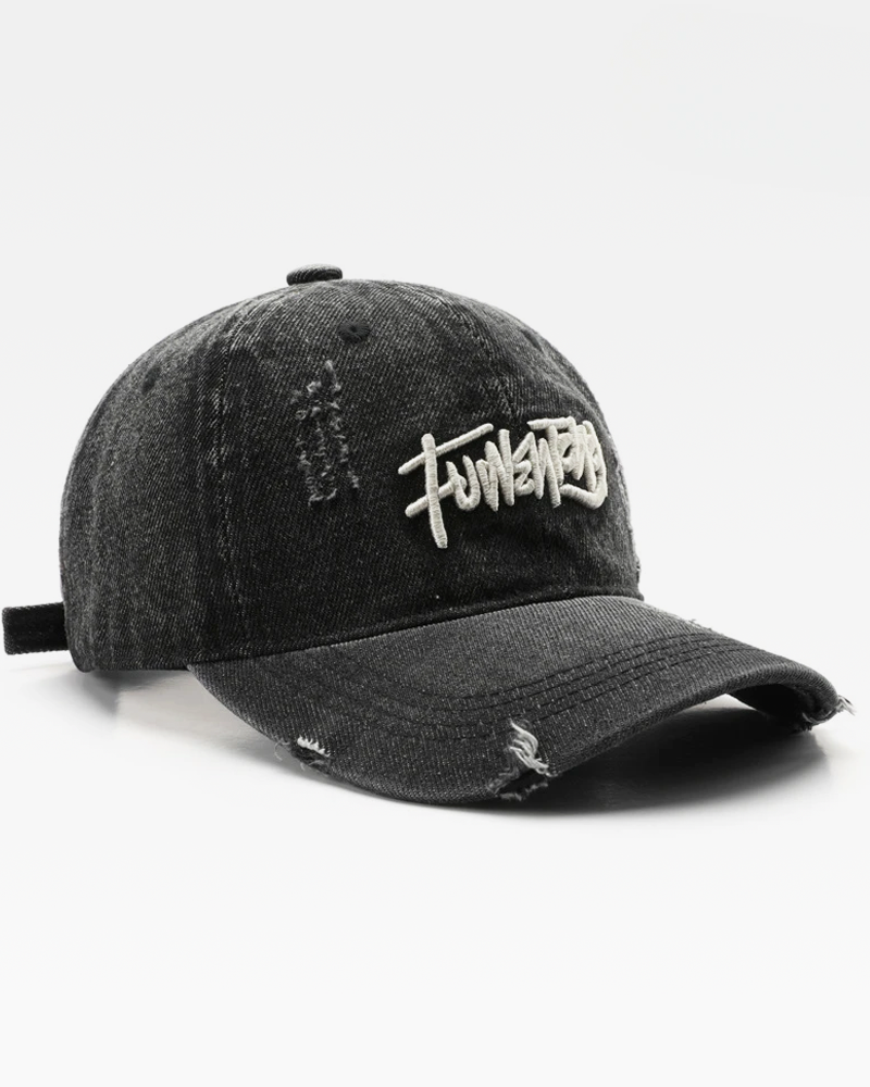 Embroidered Denim Cap