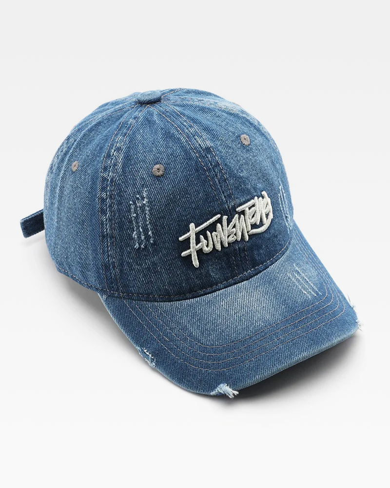 Embroidered Denim Cap