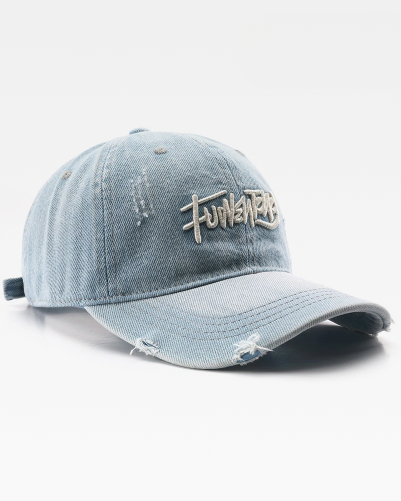 Embroidered Denim Cap