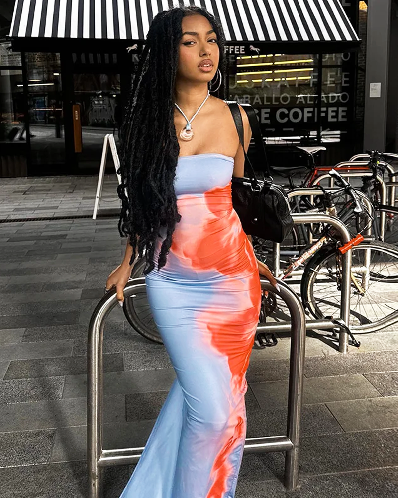 Floral Print Maxi Dress