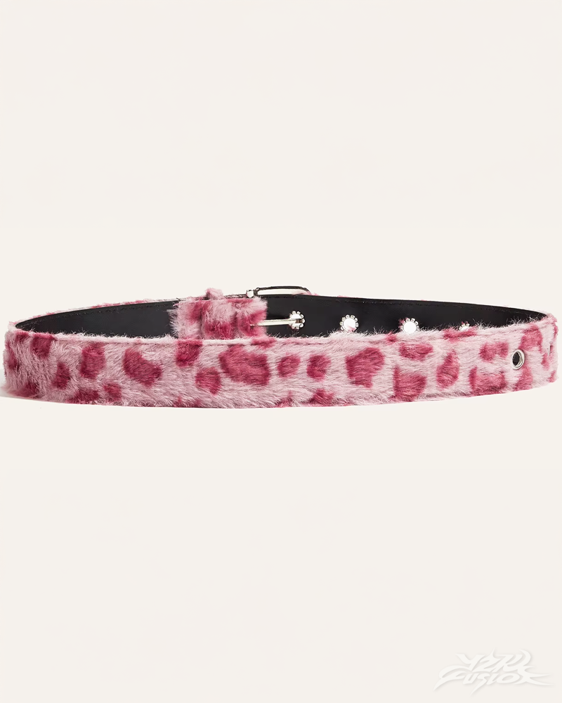 Fur Leopard Belt