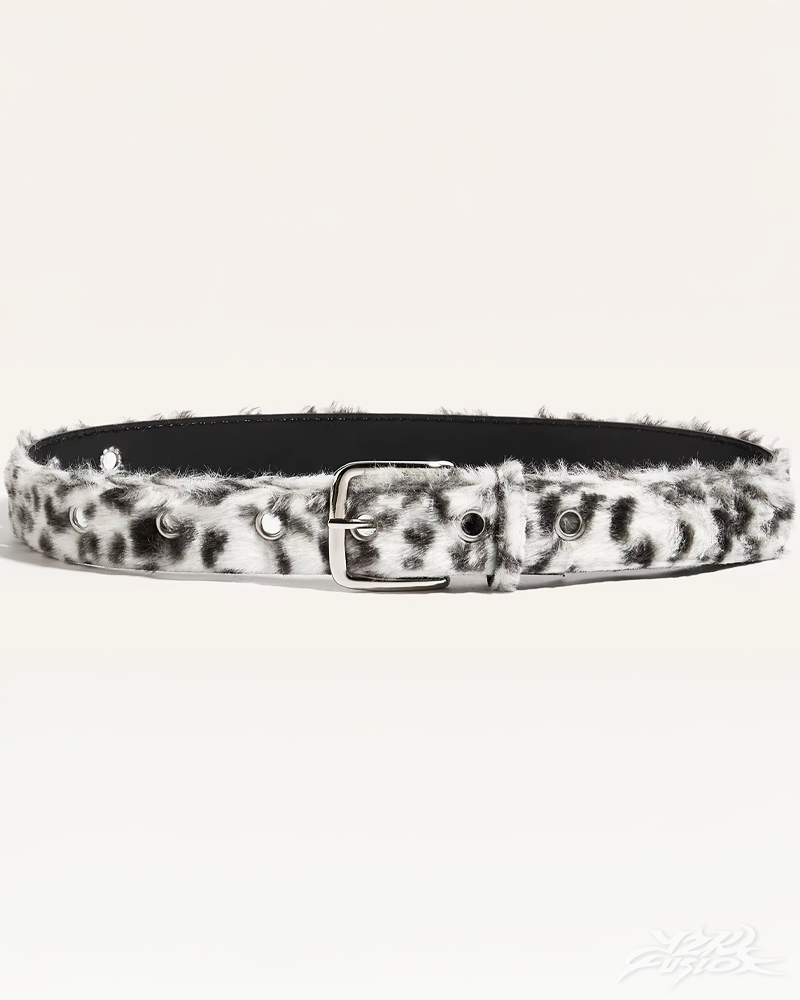 Fur Leopard Belt