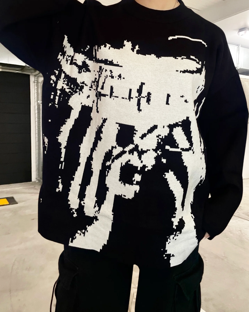 Graphic Knit Sweater