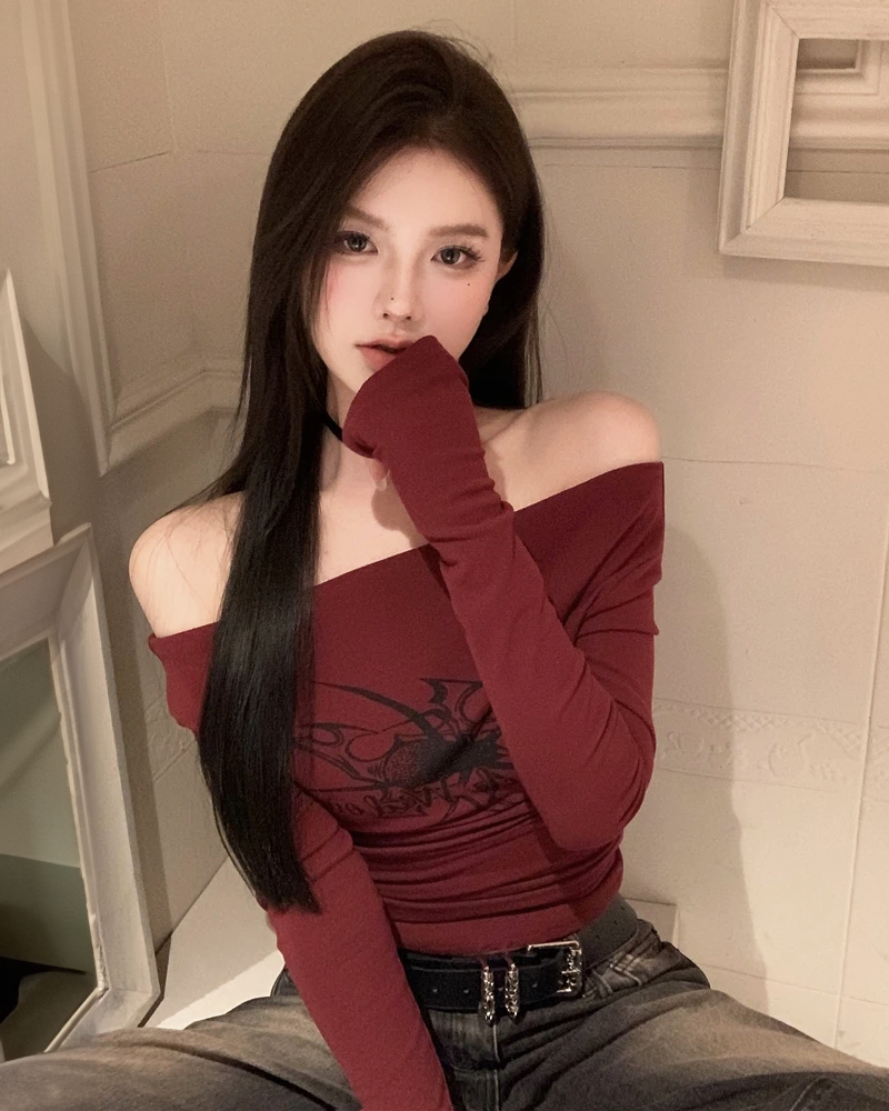 Grunge Off The Shoulder Top