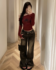 Grunge Off The Shoulder Top