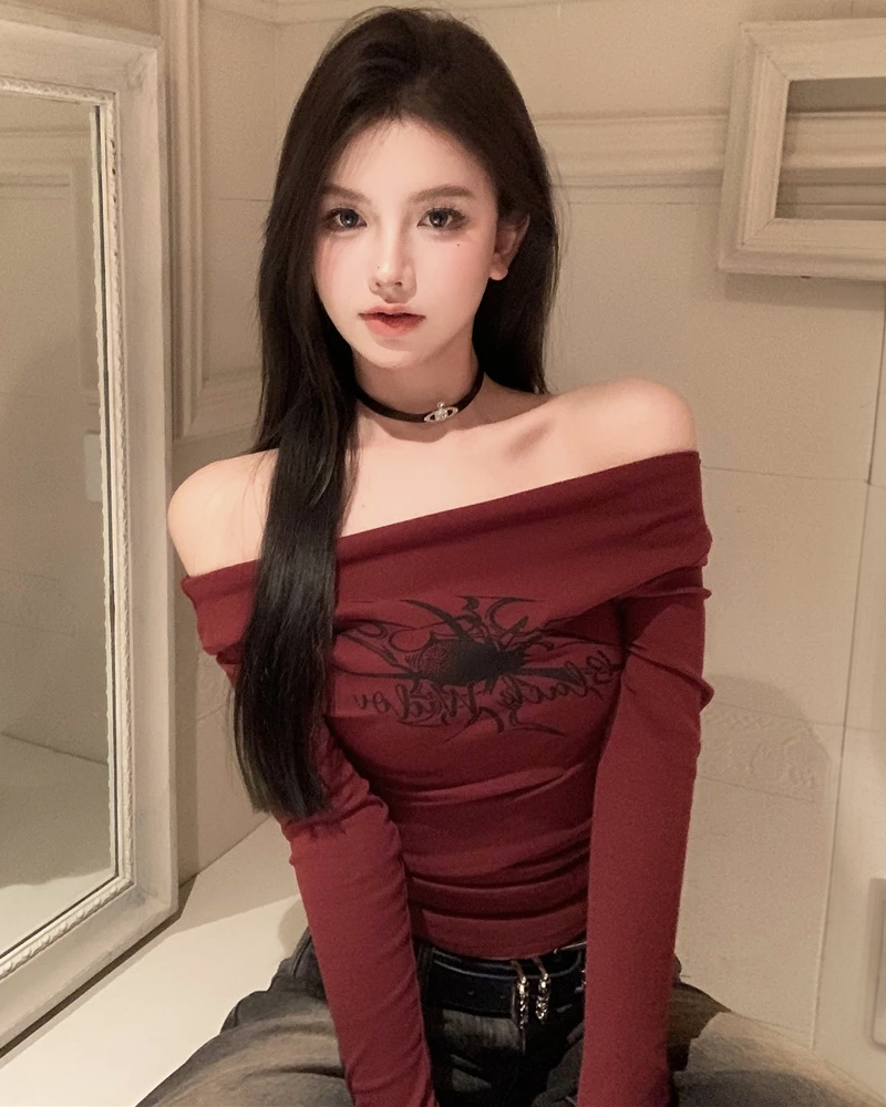 Grunge Off The Shoulder Top