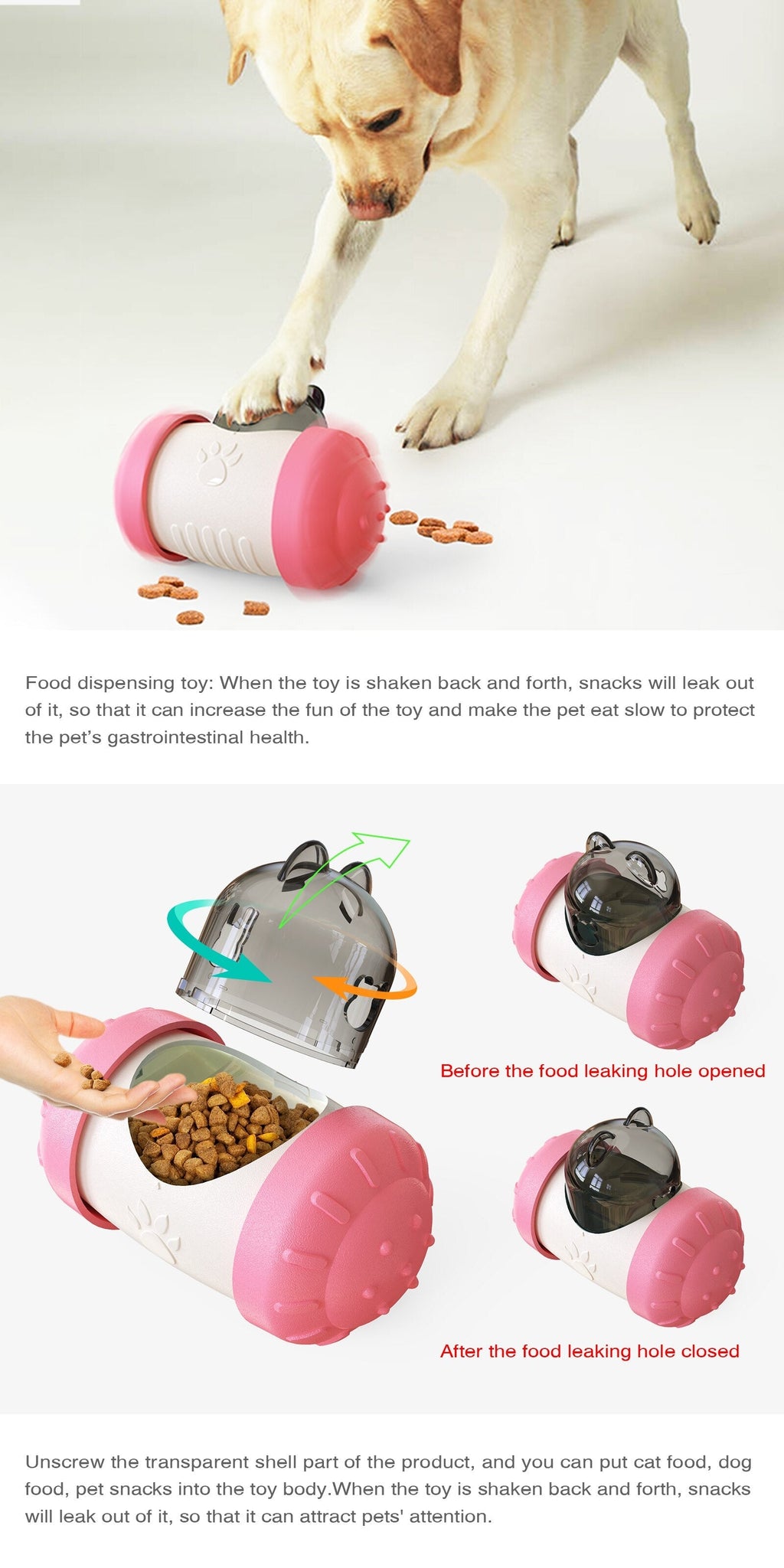 Interactive Wheel Treat Dispenser