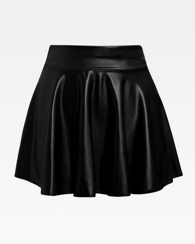 Leather Skater Skirt
