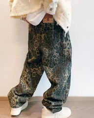 Leopard Print Jeans Mens