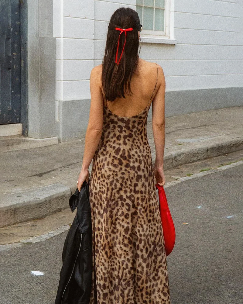 Leopard Print Maxi Dress