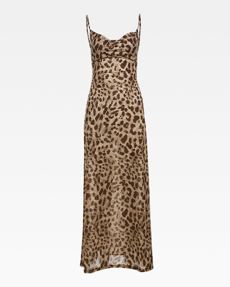 Leopard Print Maxi Dress