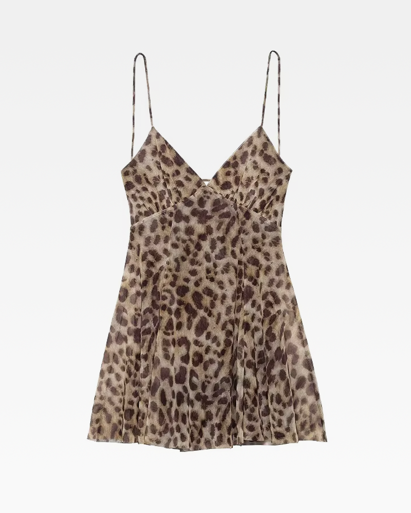Leopard Print Slip Dress