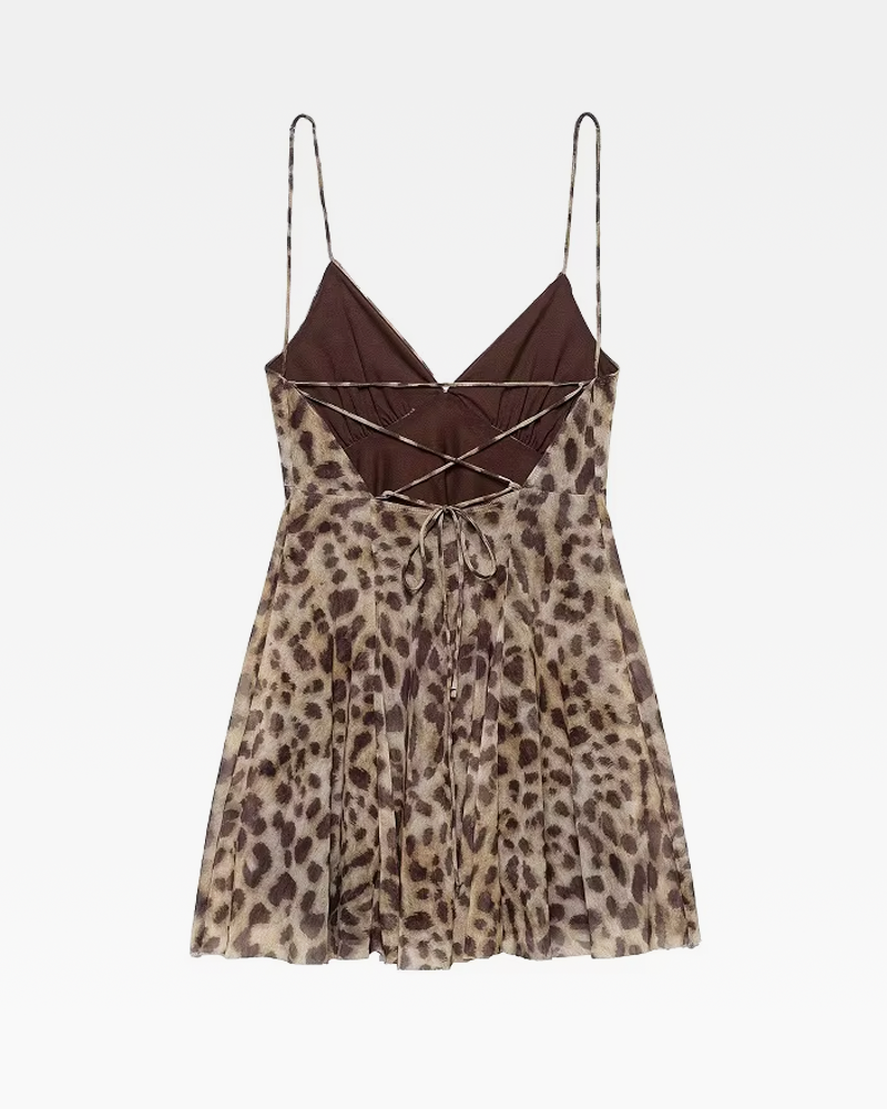 Leopard Print Slip Dress