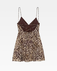 Leopard Print Slip Dress