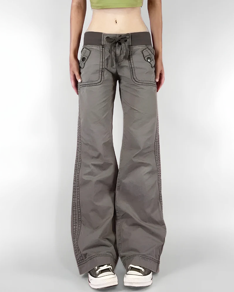 Low Rise Flare Pants