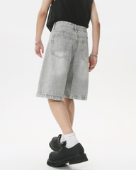 Men's Gray Denim Shorts