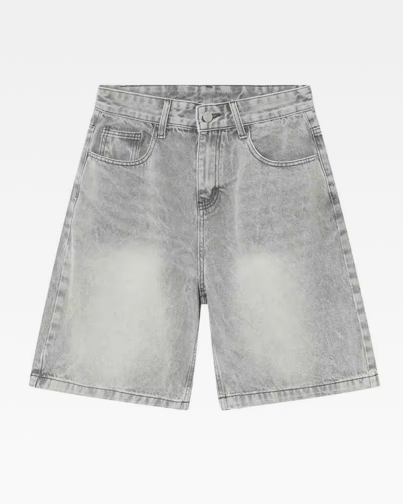 Men's Gray Denim Shorts