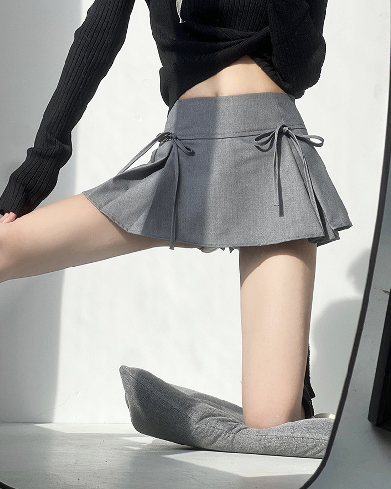 Mini Skirt With Bow