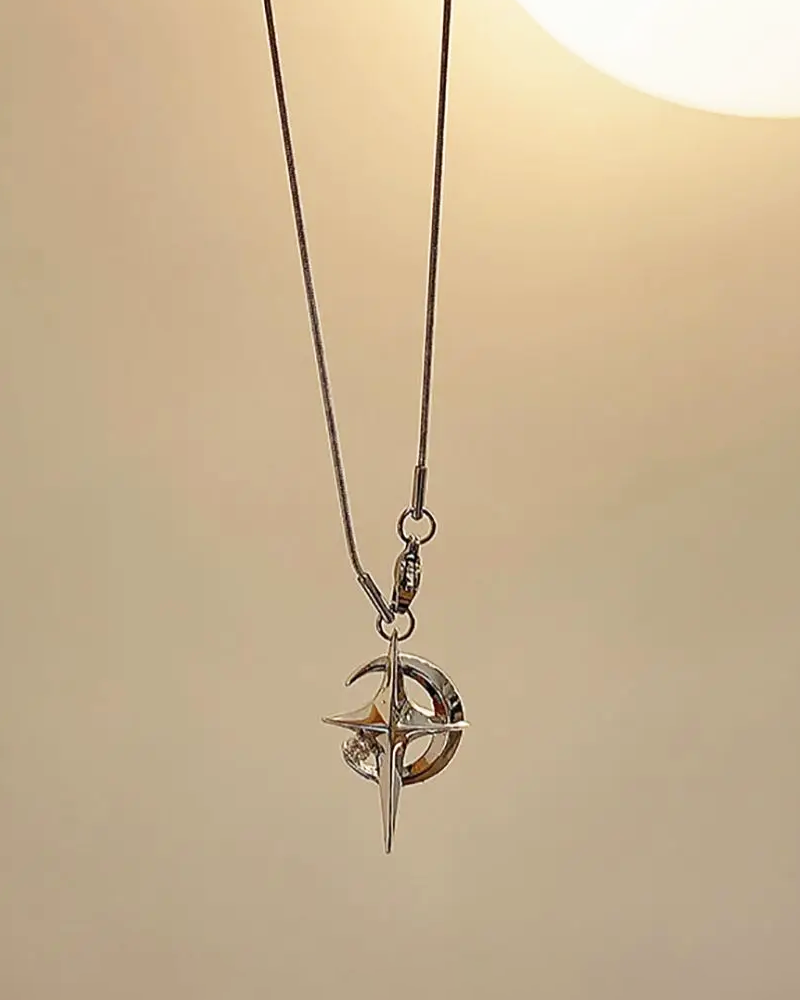 Moon And Star Necklace