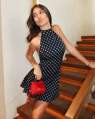 Polka Dot Halter Dress