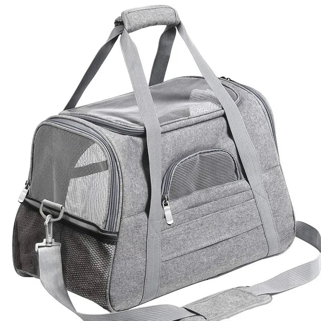Portable Outdoor Large Cat Carrier Bag with Breathable Mesh