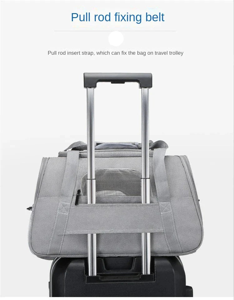 Portable Outdoor Large Cat Carrier Bag with Breathable Mesh