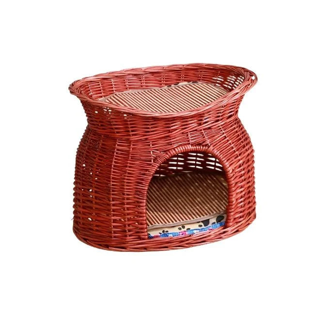 Rattan Wicker Cat Nest