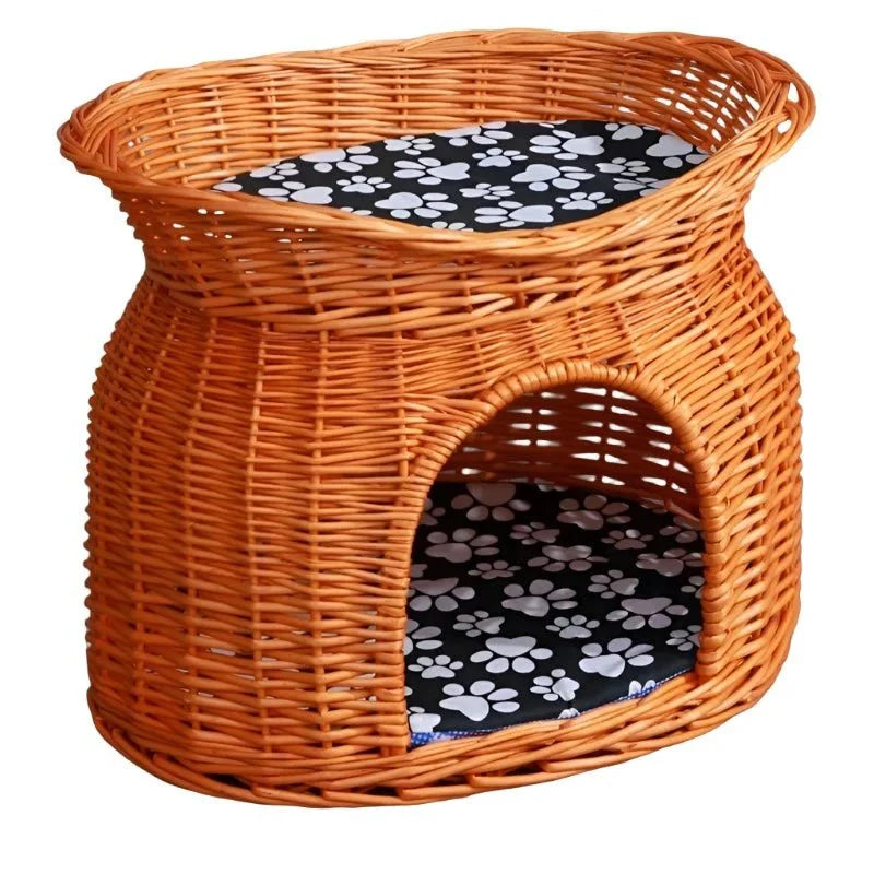 Rattan Wicker Cat Nest