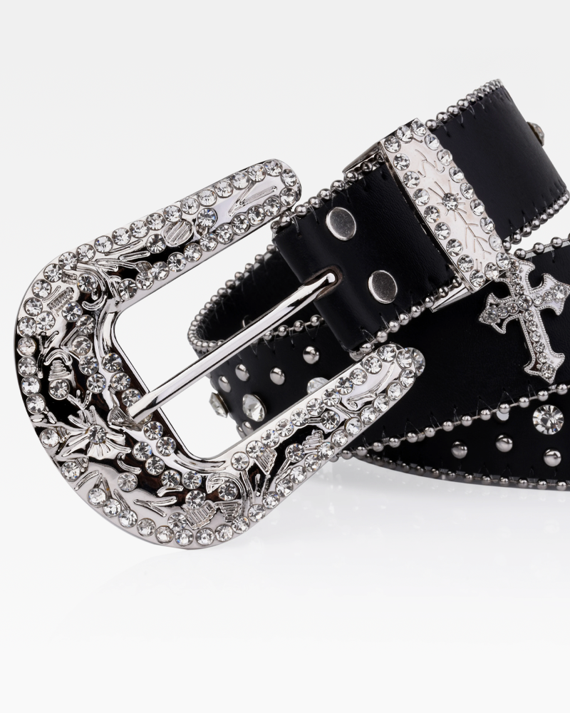 Rhinestone Cross Belt