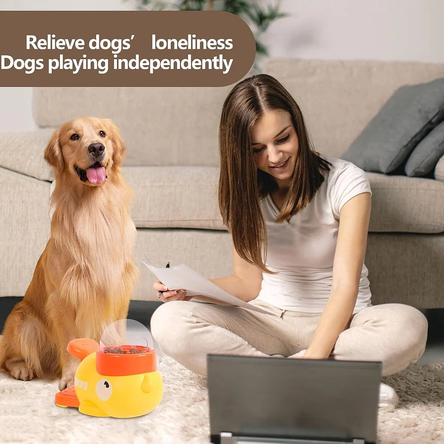 Dog Interactive Puzzle Feeder Toy – Duck Treat Dispenser & Slow Feeder