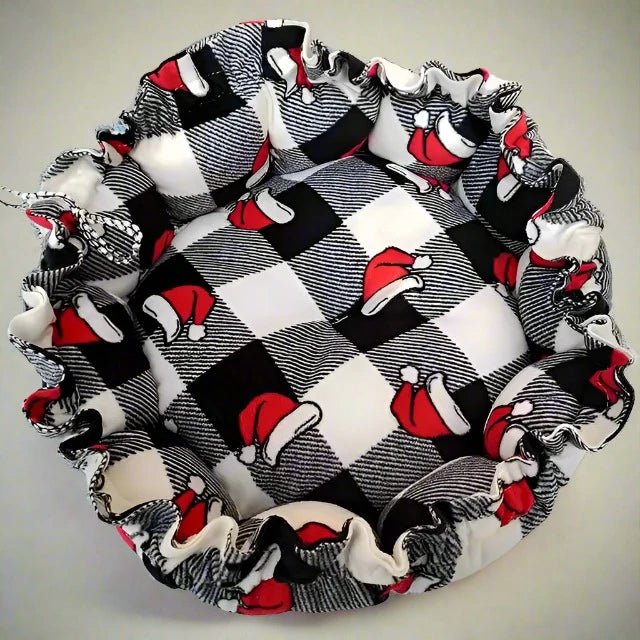 Round Frilly Cat Bed