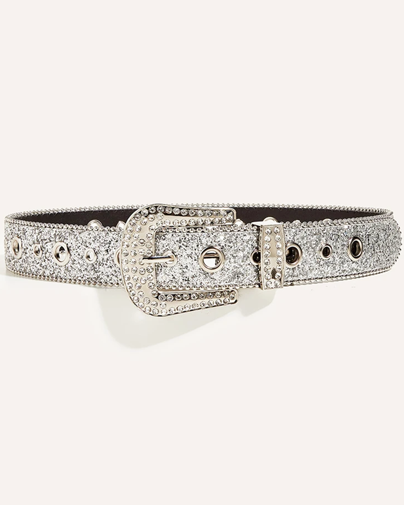 Silver Rhinestone Belt