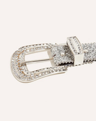 Silver Rhinestone Belt