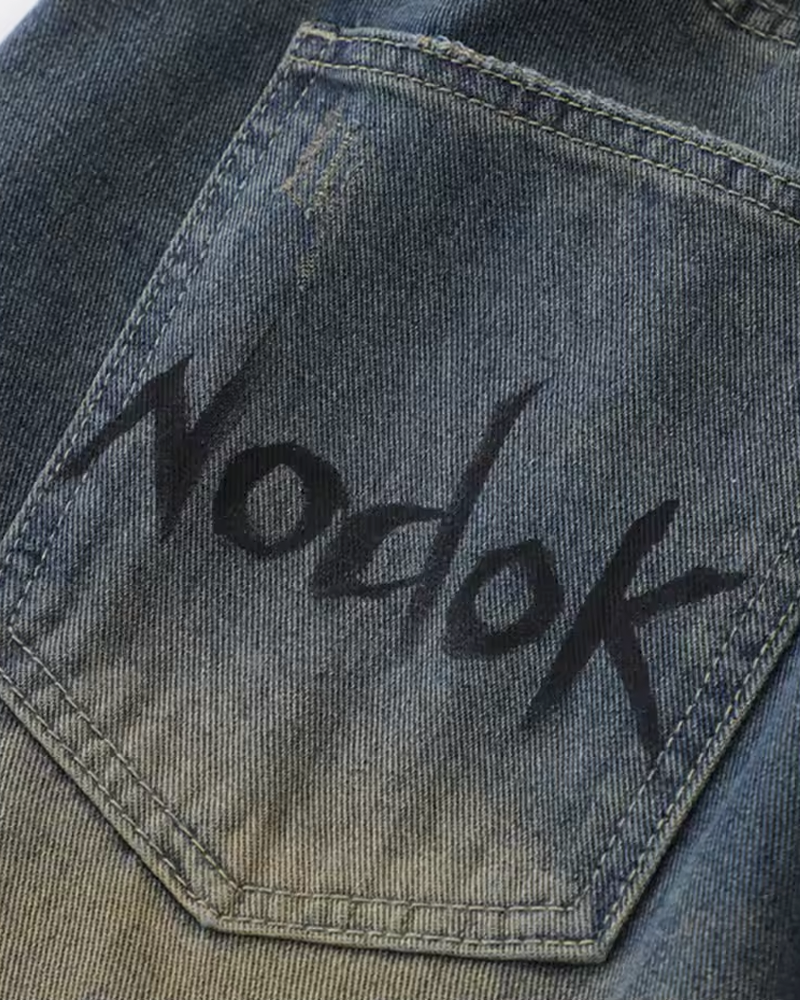 Spider Denim Shorts