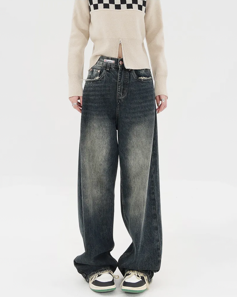 Washed Baggy Jeans
