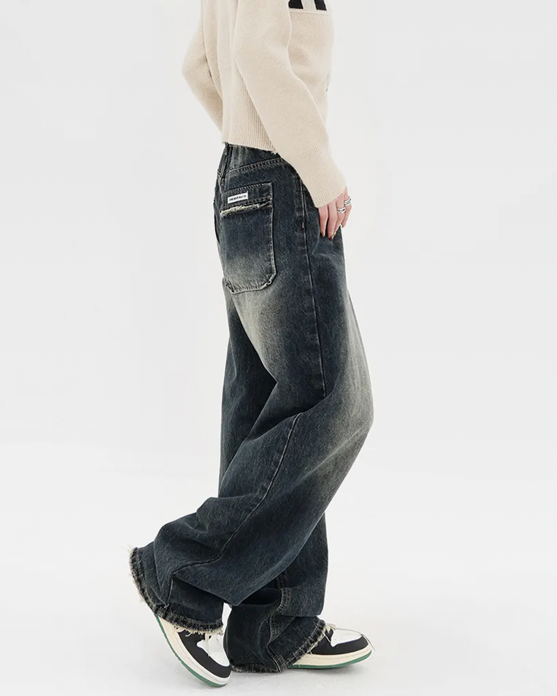 Washed Baggy Jeans