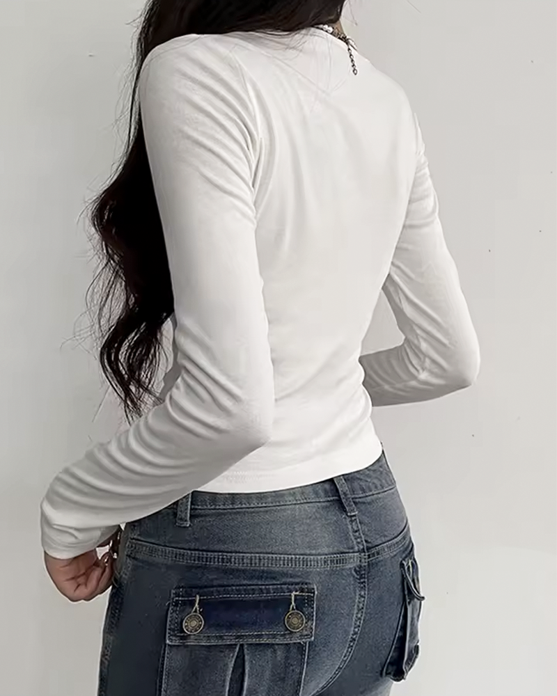 White Crop Top Lace Trim