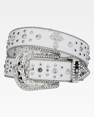 White Western Belt