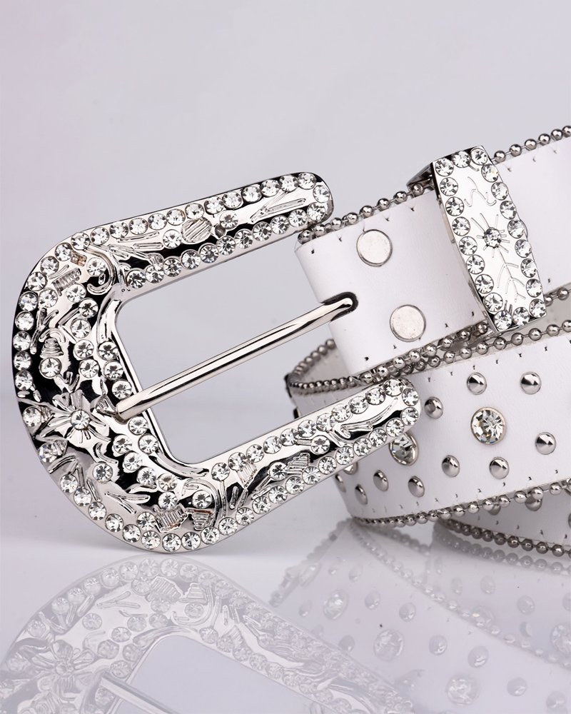White Western Belt
