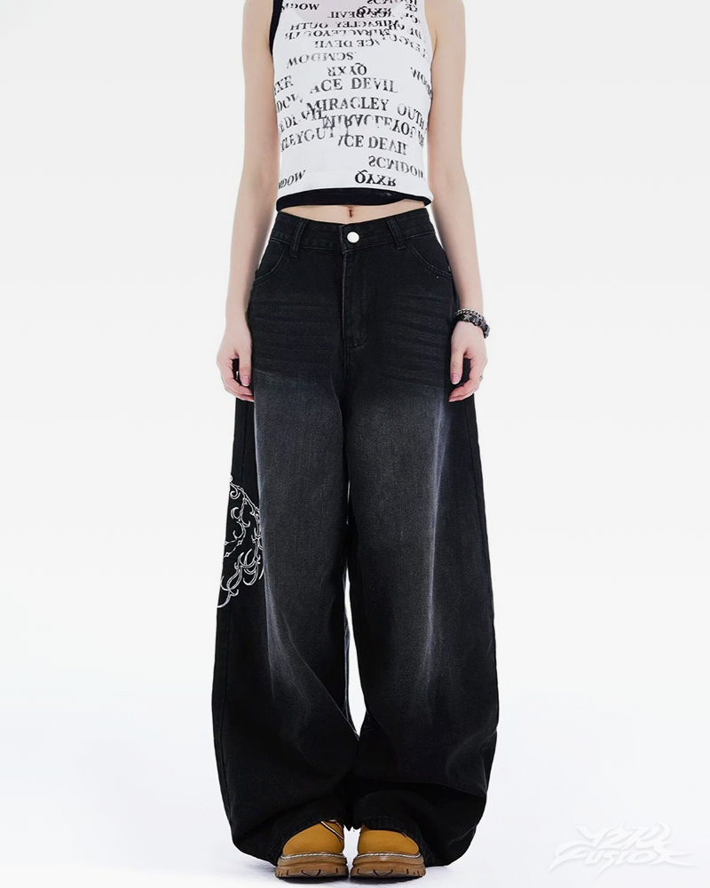 Womens Baggy Jeans Y2K