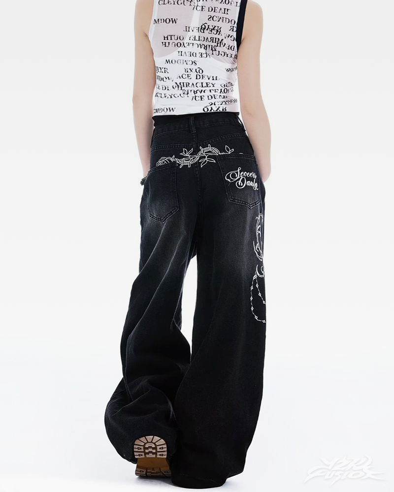 Womens Baggy Jeans Y2K