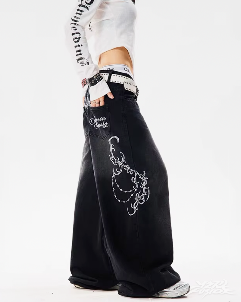 Womens Baggy Jeans Y2K