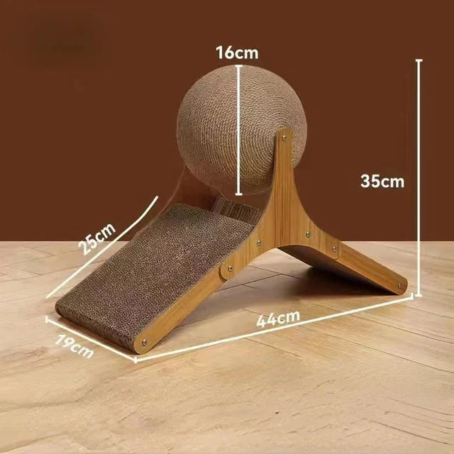 Wooden Rotating Sisal Rope Ball Tower & Climbing Frame