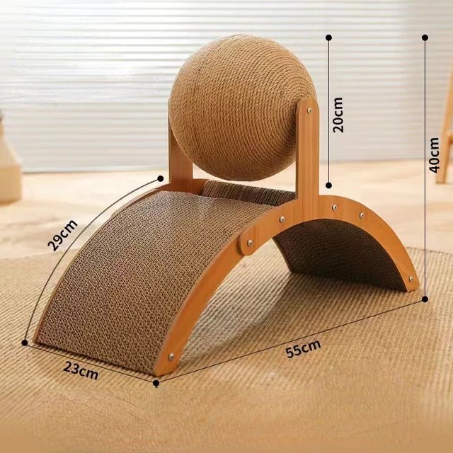 Wooden Rotating Sisal Rope Ball Tower & Climbing Frame