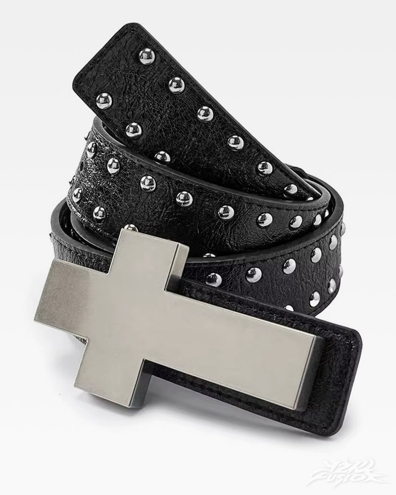 Y2K Belt With Cross Buckle