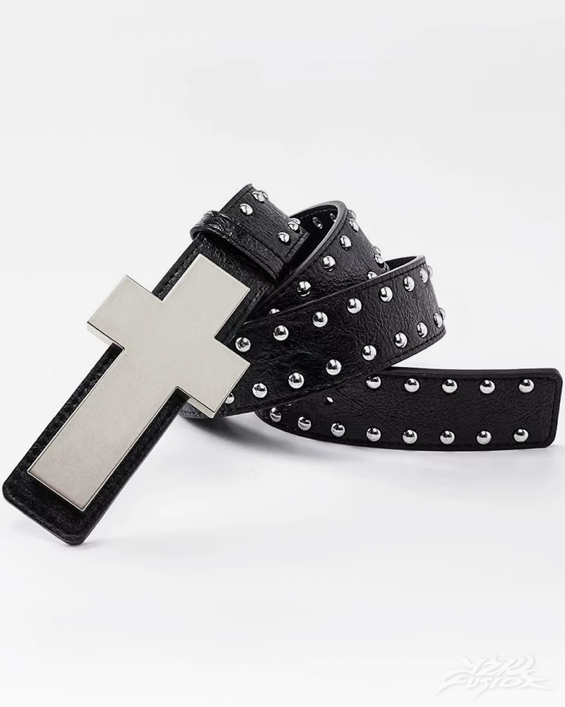 Y2K Belt With Cross Buckle