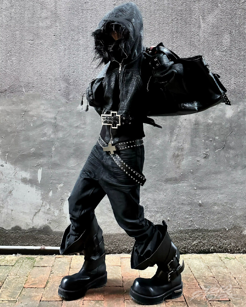 Y2K Belt With Cross Buckle