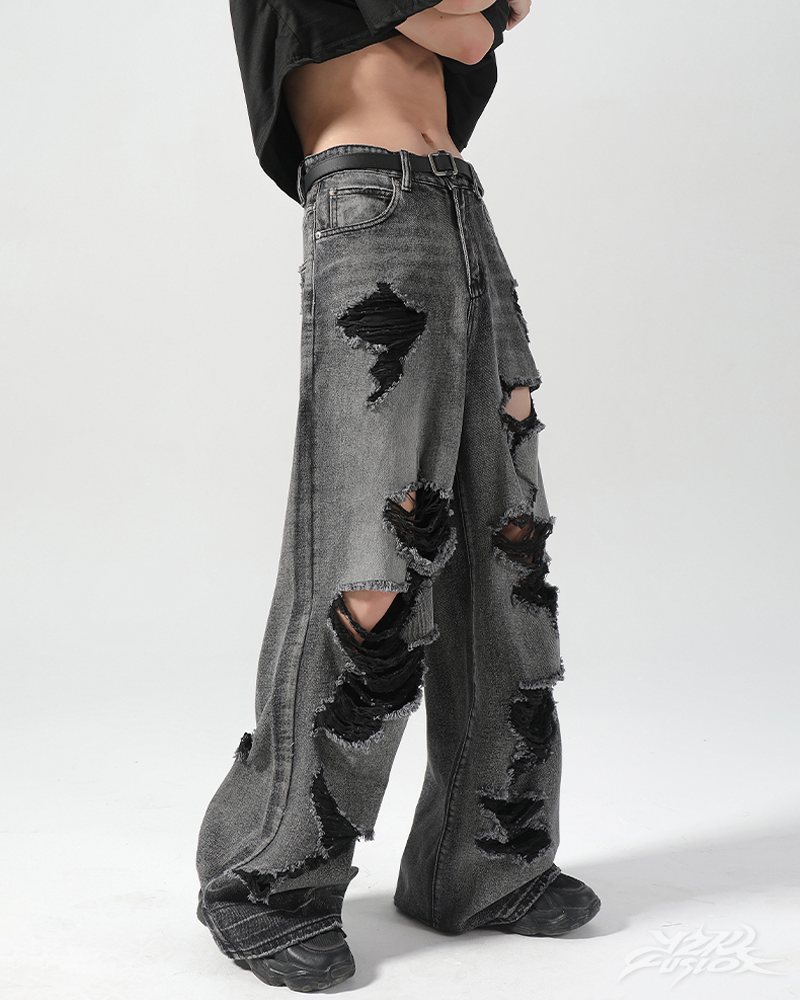 Y2K Black Ripped Jeans
