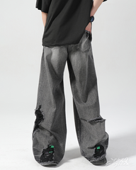 Y2K Black Ripped Jeans